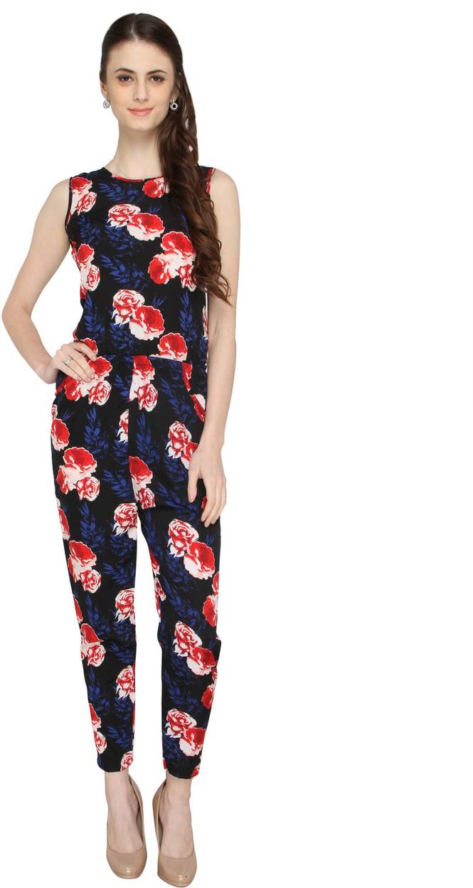 Bedazzle Floral Print Women's Jumpsuit