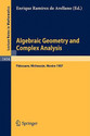 Algebraic Geometry and Complex Analysis Proceedings of the Workshop Held in Patzcuaro Michoacan Mexico Aug 10-14 1987