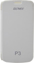 Coverage Flip Cover for Gionee Pioneer P3 White, Artificial Leather, Plastic available at Flipkart for Rs.281