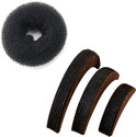 Style Tweak Combo of Hair Puff Bumpits (Set of 3) and Hair Donut Ring Bun Maker Hair Accessory Set available at Flipkart for Rs.205