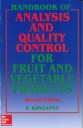 Handbook Of Analysis And Quality Control For Fruit And Vegetable Products By Ranganna Szip