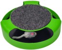 LovinPup Cat Scratcher Toy Interactive Cat Toy Round Scratch Board with Rotating Mouse No Batteries Required Spinning Mouse Toy for Cats 