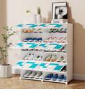 Keekos 12-Shelf-6-Door Plastic Cupboard Shoe Rack Shoe Stand Metal, Plastic Shoe Rack Plastic Shoe Rack