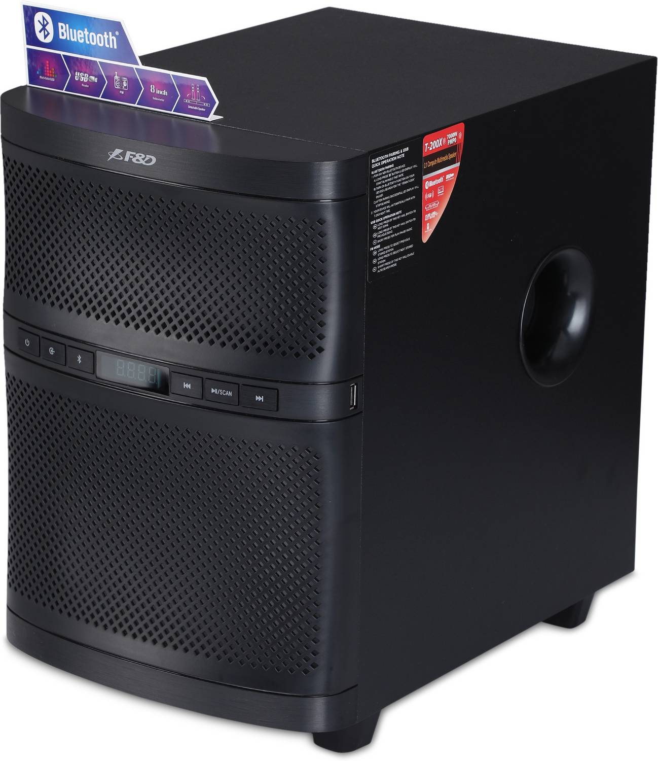 F&D T 200X 140W Bluetooth Soundbar - Image 3