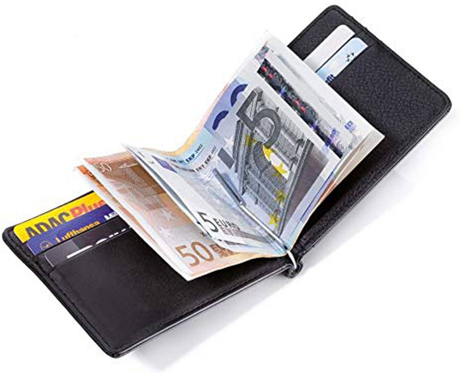 USL Men Black Leather Money Clip - Image 3