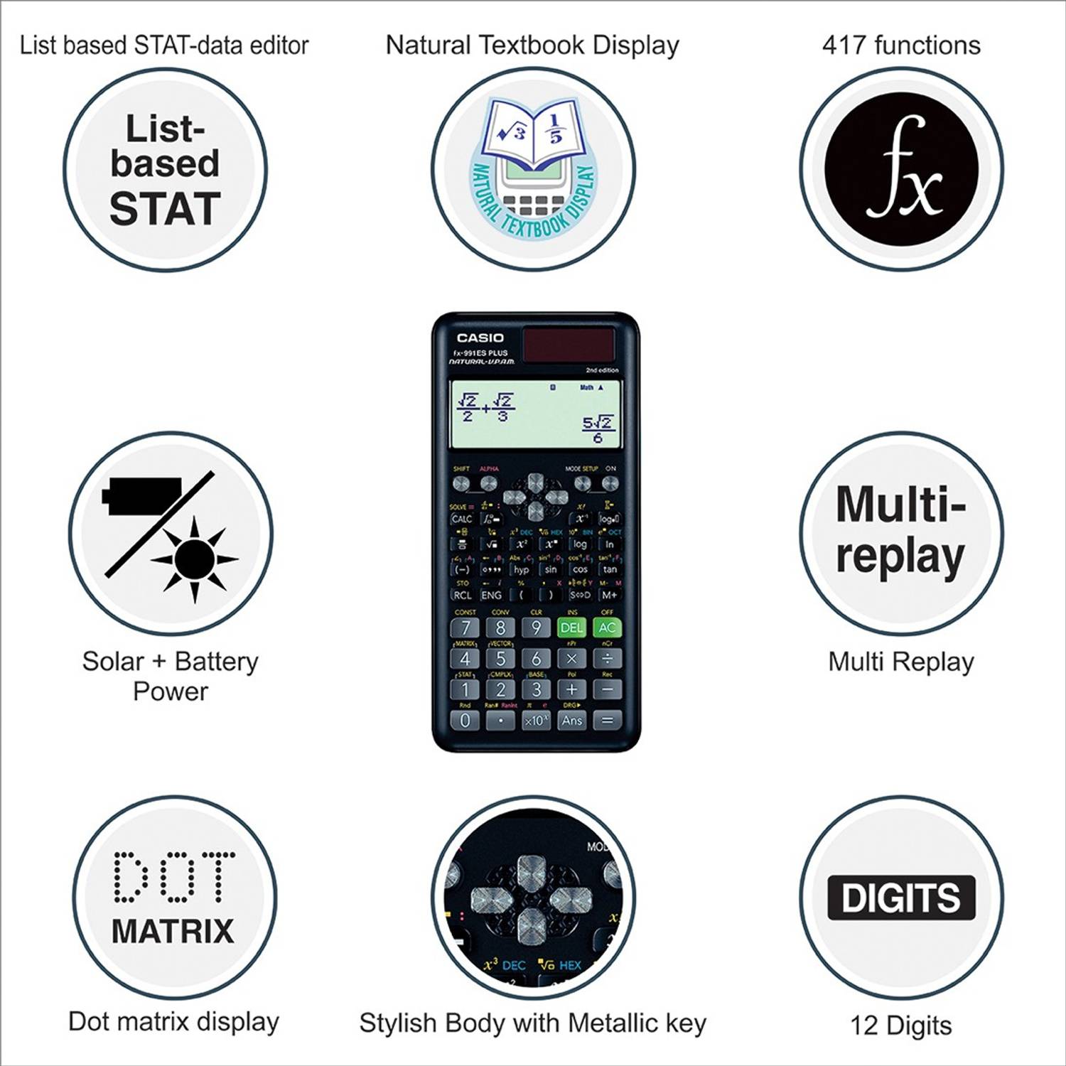 CASIO FX-991ES Plus-2nd Edition Scientific Calculator - Image 2