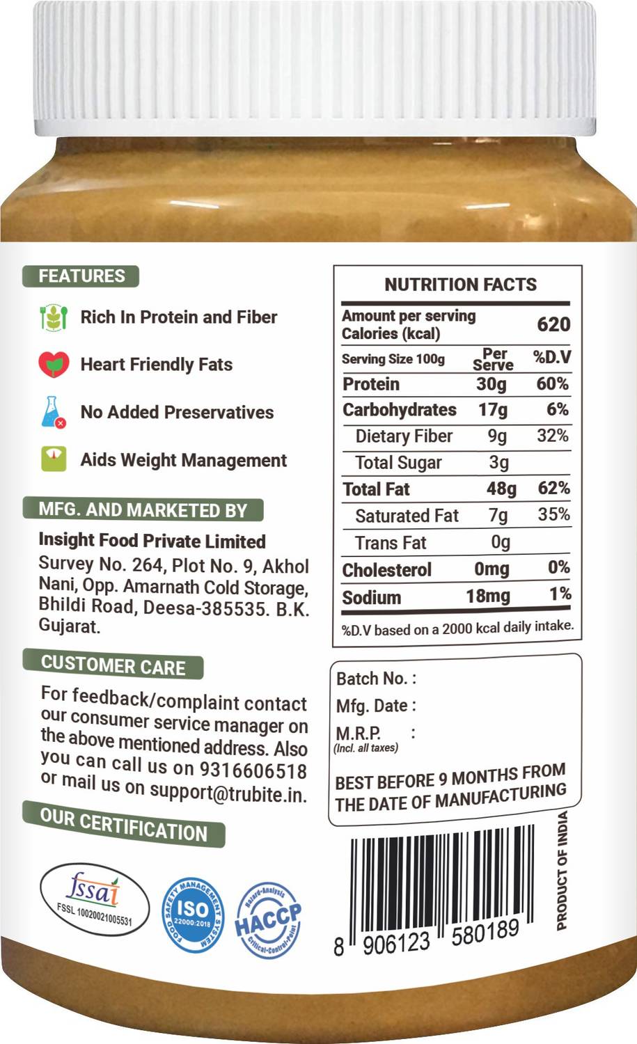 Trubite Natural Peanut Butter (Crunchy) 1 kg Price in India - Buy Trubite  Natural Peanut Butter (Crunchy) 1 kg online at Shopsy.in