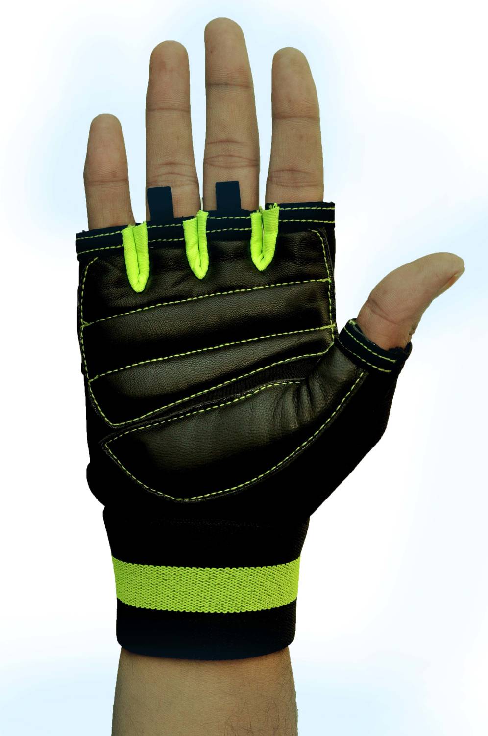SKYFIT Leather Padded Wrist Support Gym Gloves - Image 3
