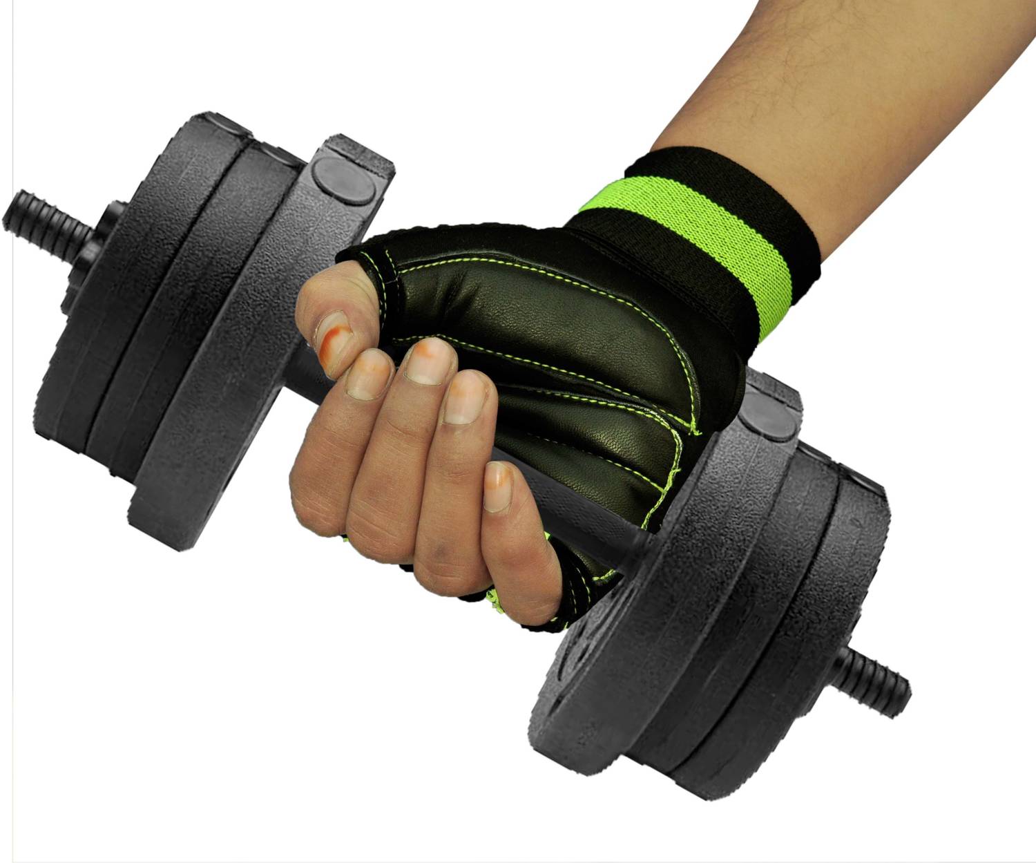 SKYFIT Leather Padded Wrist Support Gym Gloves - Image 4
