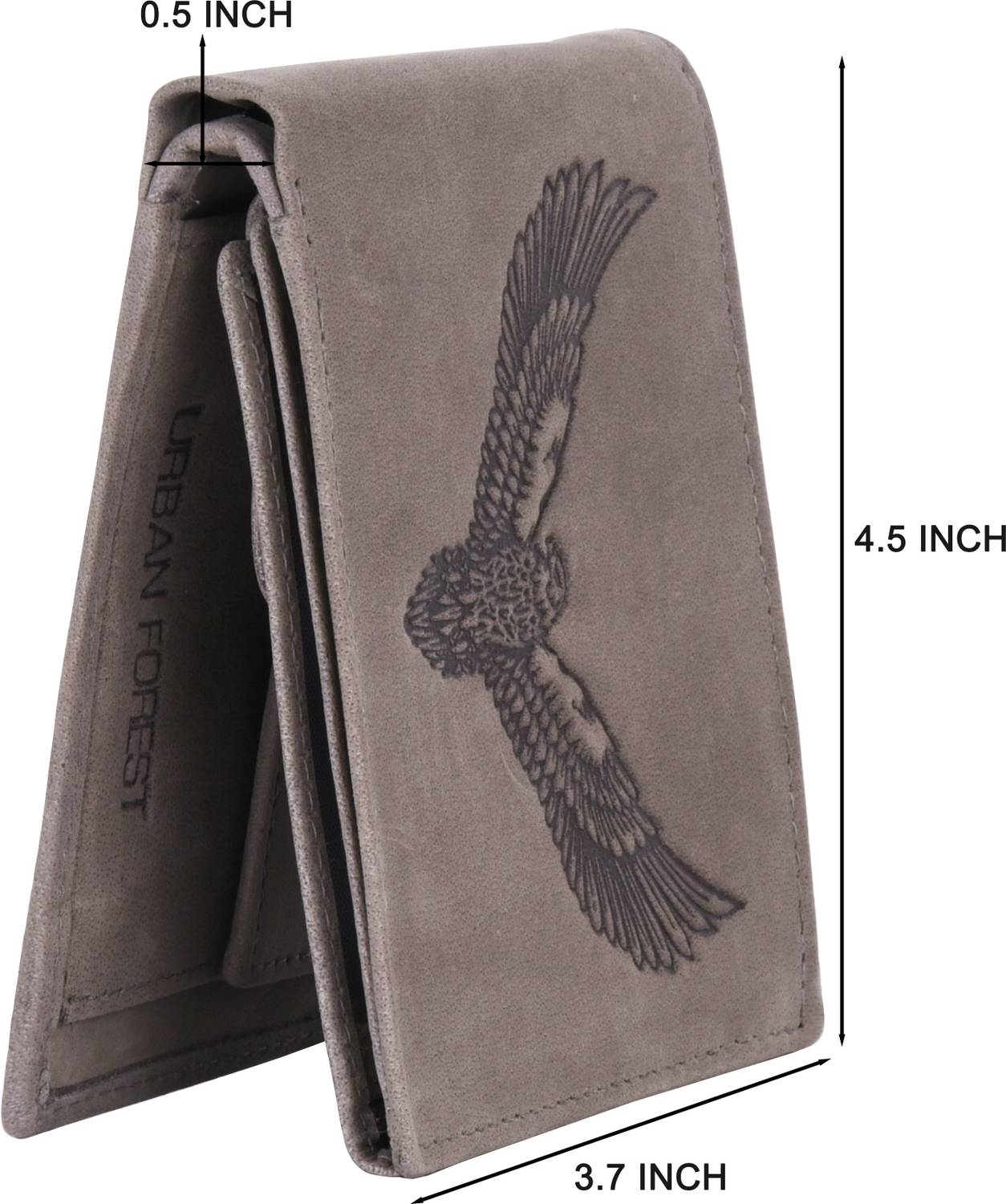 URBAN FOREST Men Grey Genuine Leather Wallet - Image 5
