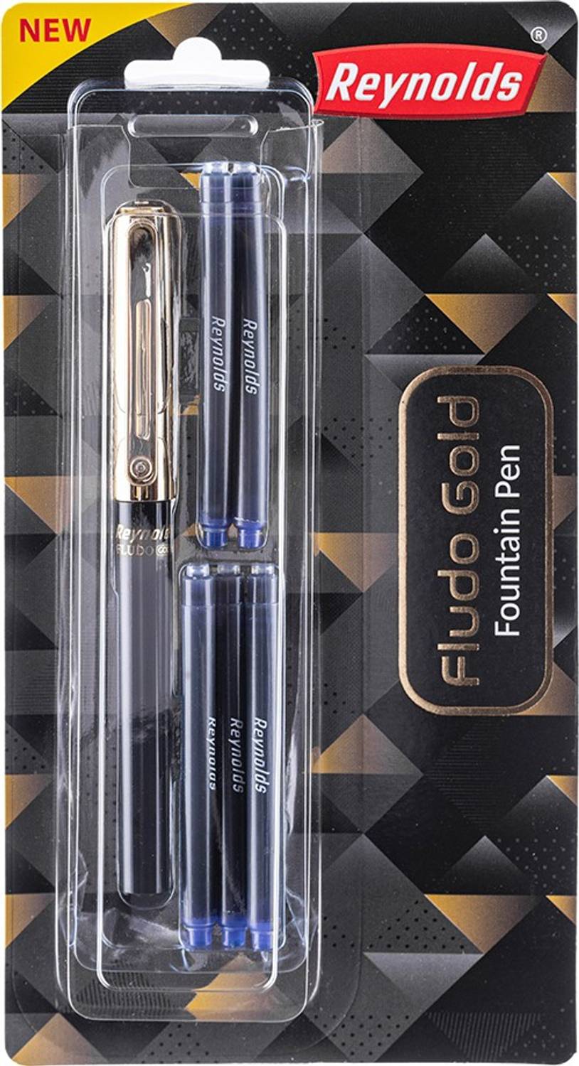 Reynolds Trimax Gold Blue Roller Gel Pen - Image 2