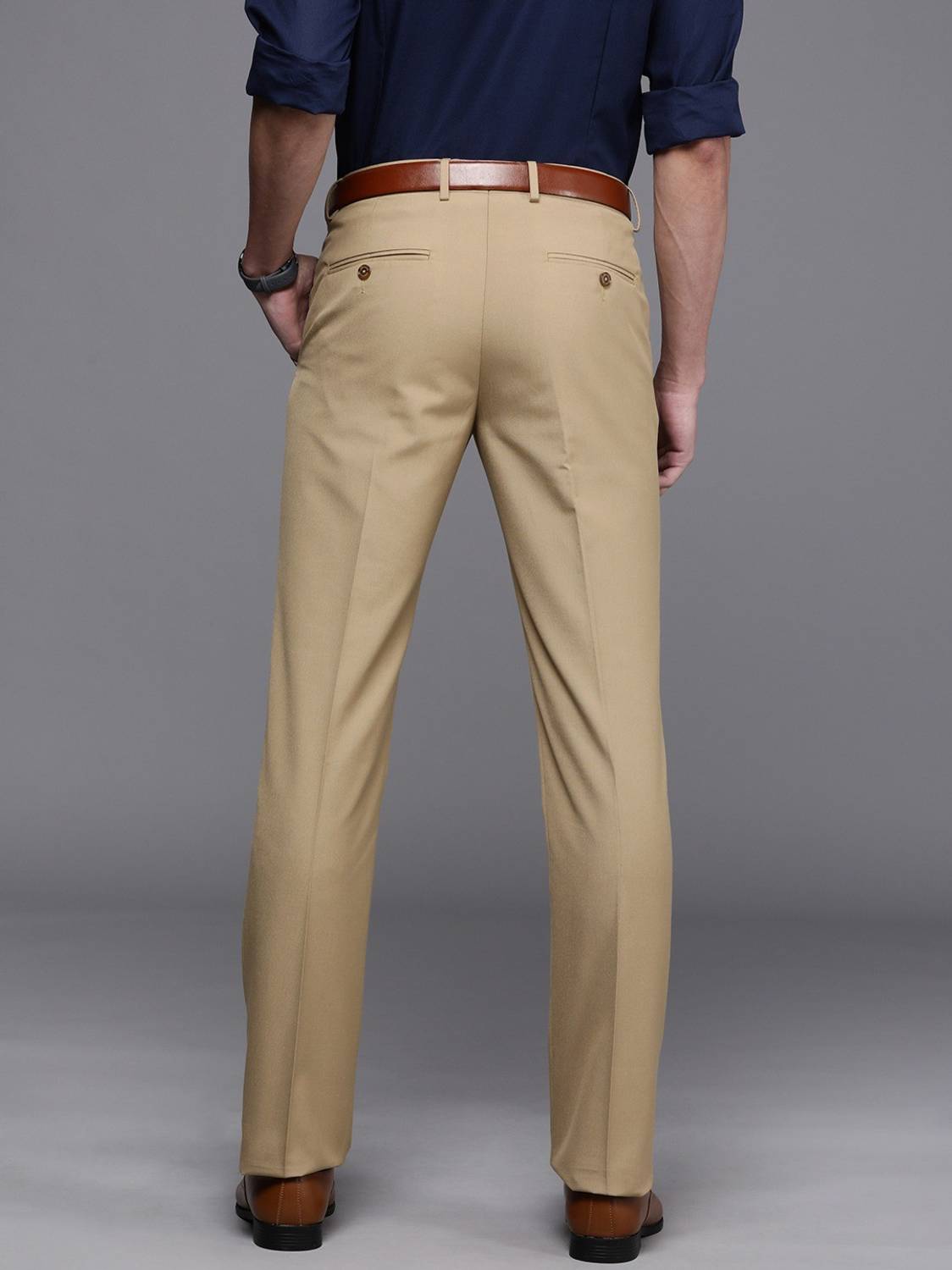 Maleno Men Khaki Trousers - Image 5