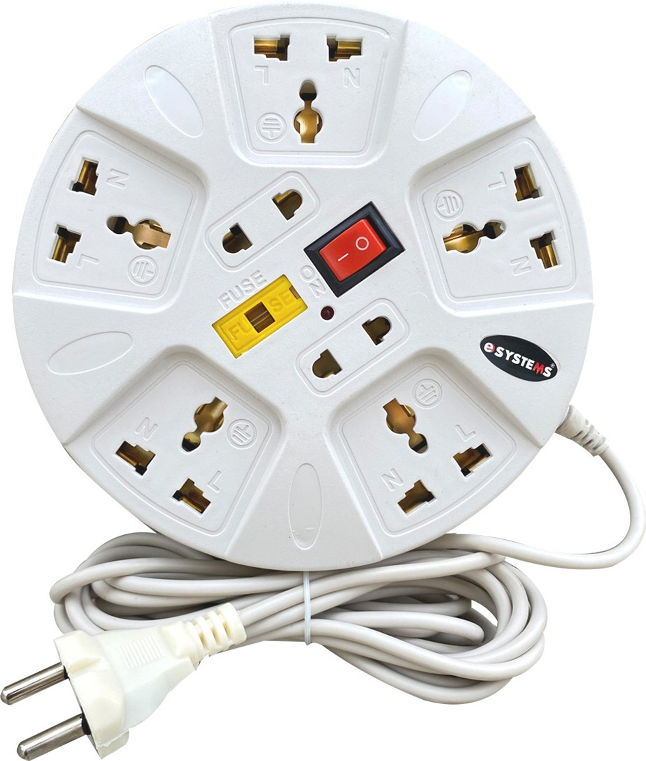 ShopGlobal 6 Amp Multi Plug Point Strip, Cord (3.6 Meter) Wire & Universal 7 Socket Extension Boards