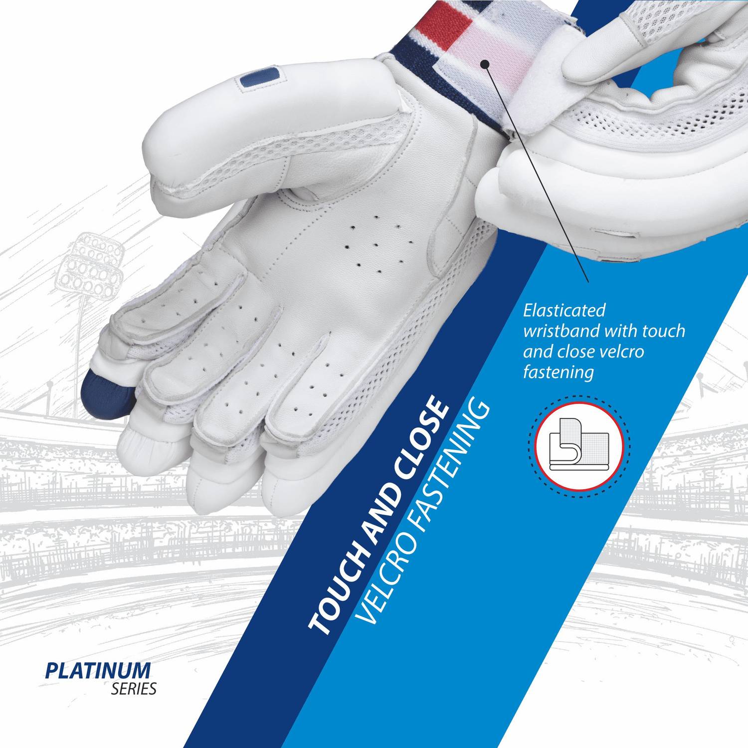 abtin Platinum Series Pro Batting Gloves, Right Handed, Boy Size, - Image 5