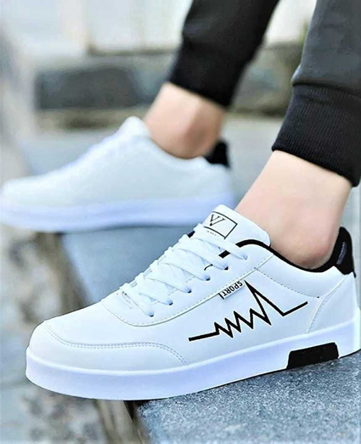 ShopGlobal Widget Stylish White Casual Sneakers shoes Men and Boys Sneakers For Men