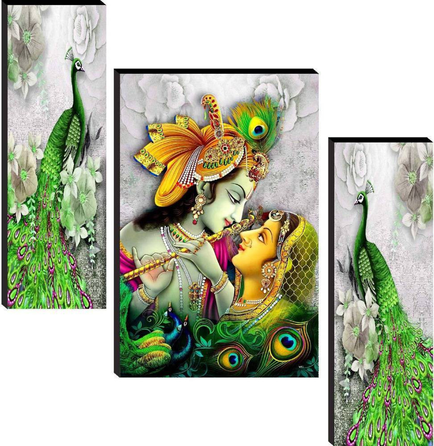 SNDArt Radha Krishna Home Decor 3d Digital Reprint 12 inch x 18 inch Painting