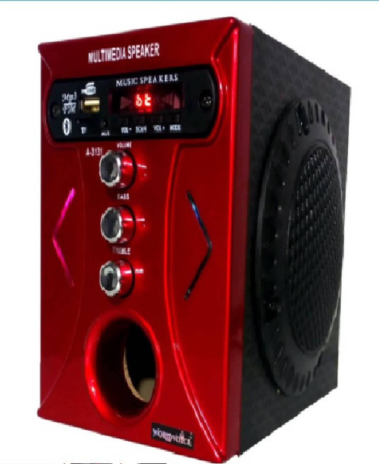 world voice Gold Series Red Bluetooth Speaker - Image 1