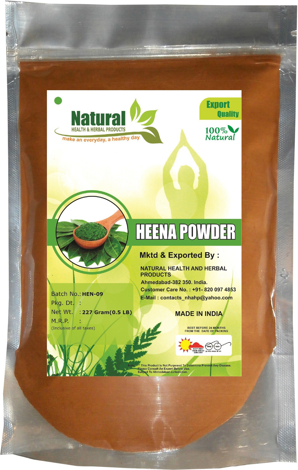 Natural Health and Herbal Products Natural Henna (Burgundy) Powder