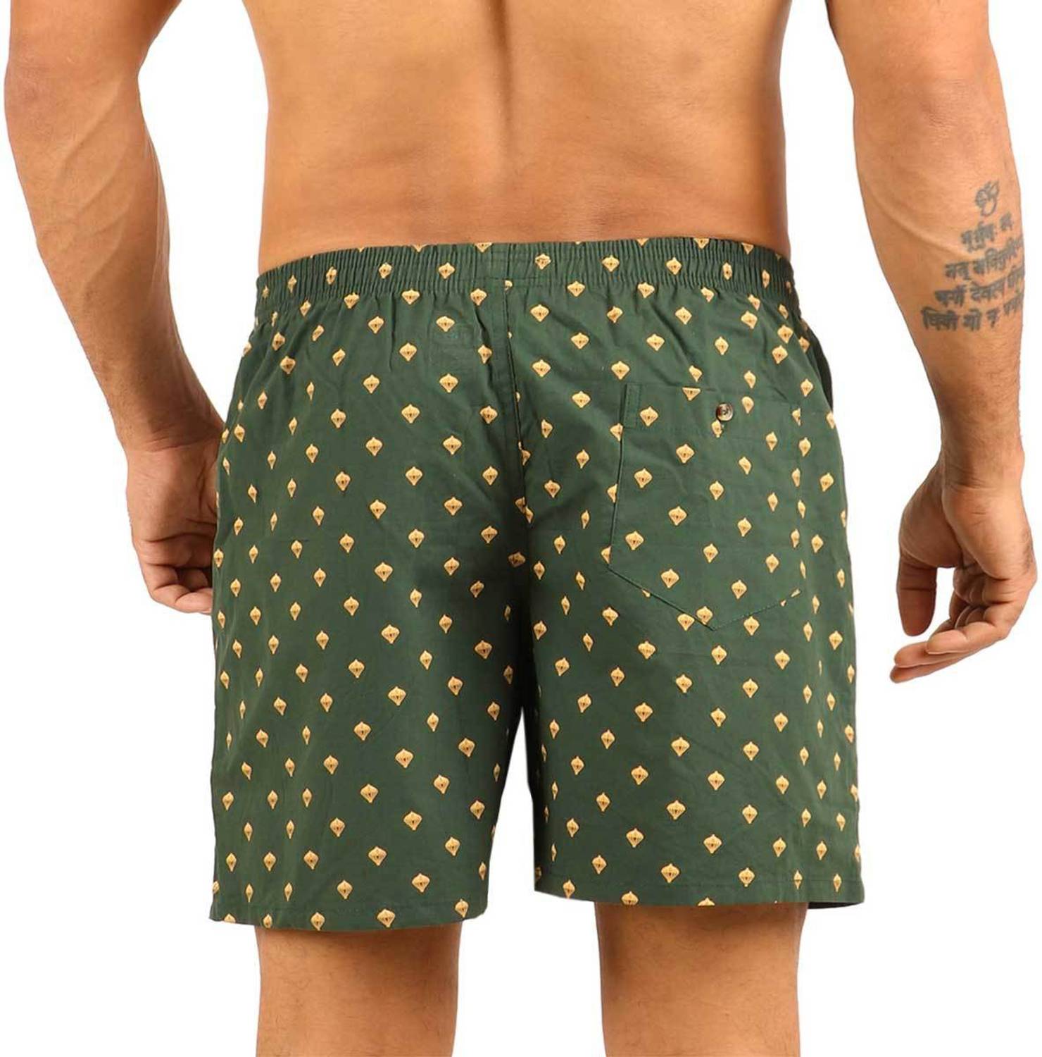 SUPERSQUAD Printed Men Boxer Shorts (Blue, Green) - Image 2