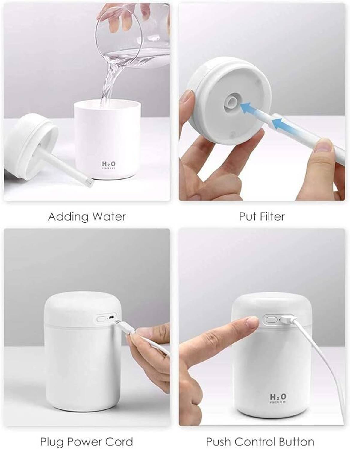 Gnanishwa Room Humidifier 300ml 8Hr Colorful Light - Image 4