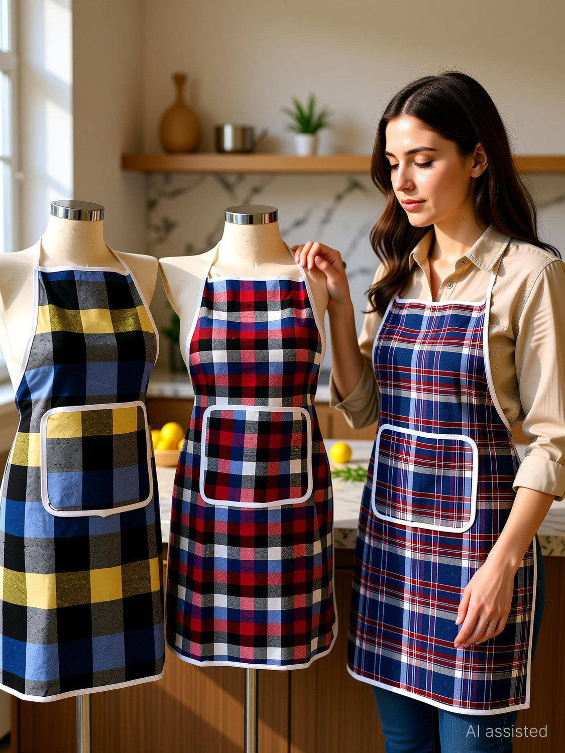 ShopGlobal Cotton Home Use Apron - Free Size