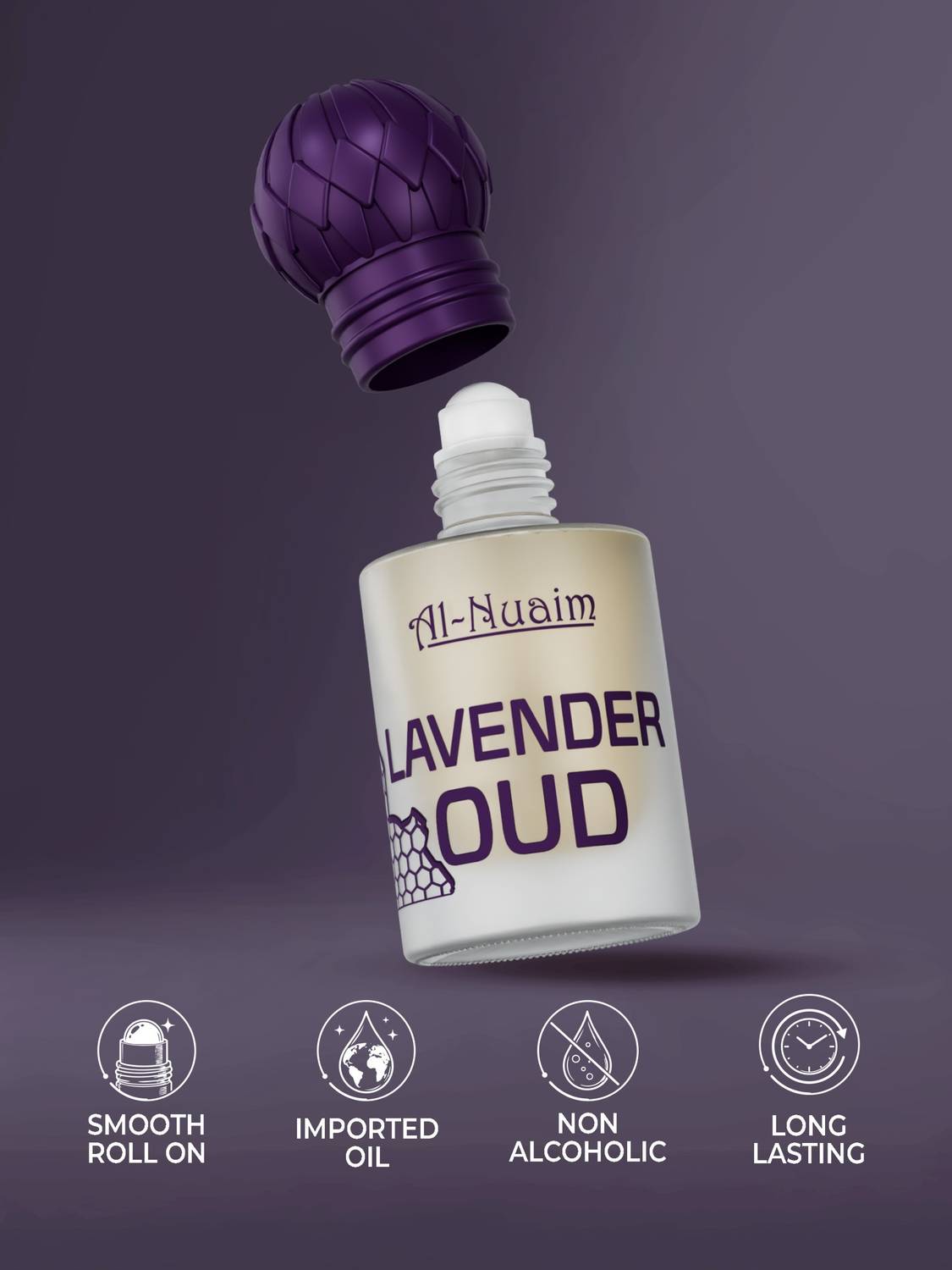 Al-Nuaim Lavender Oud Attar Roll On - 6ml - Image 4