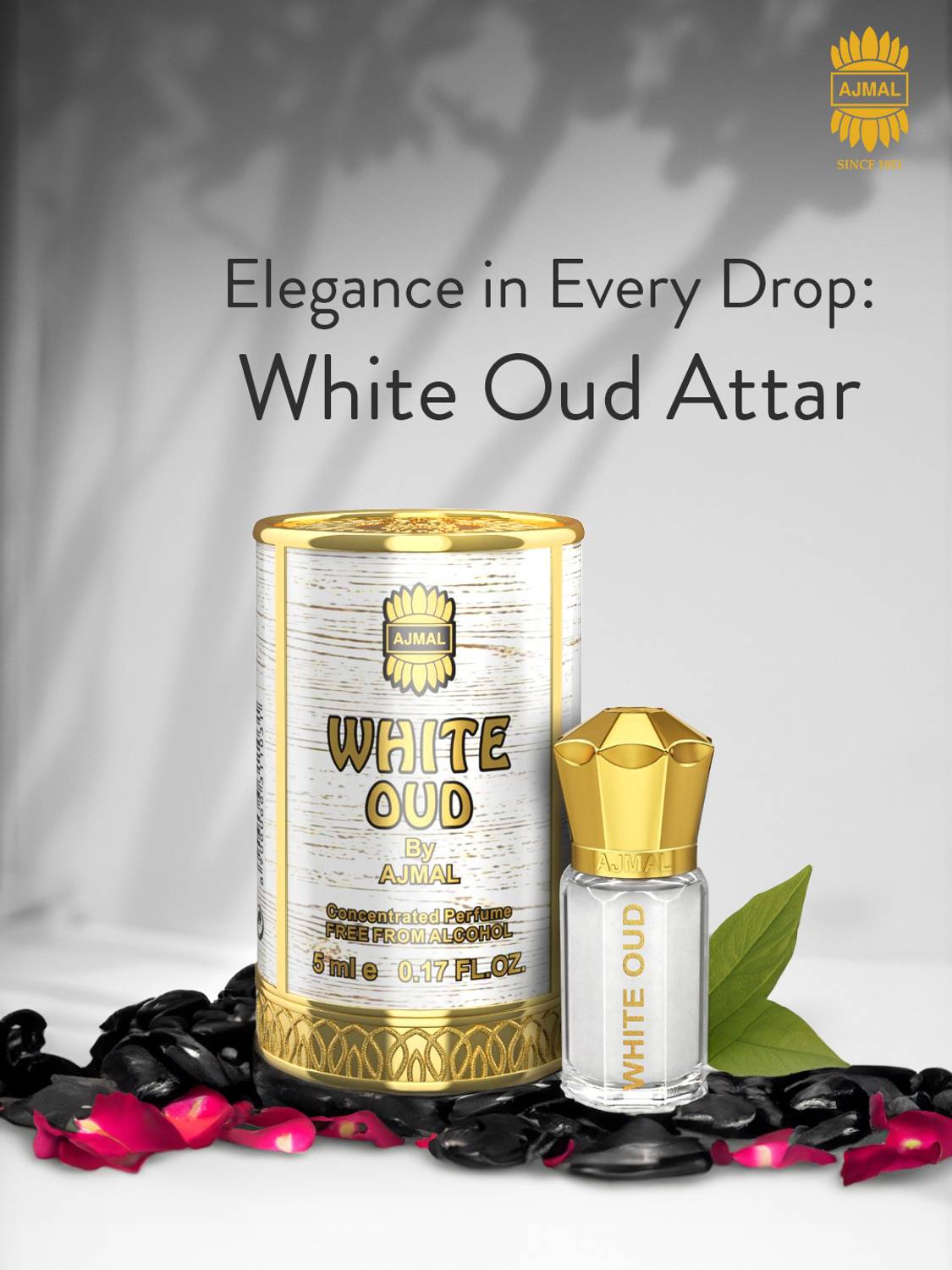 Ajmal White Oud CP 5ml Floral Attar - Image 3