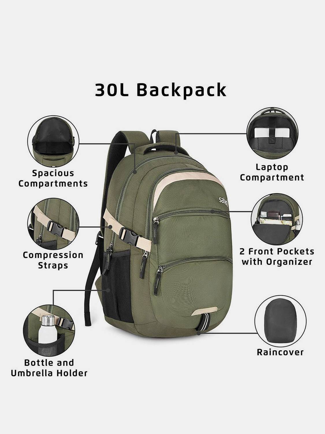 SAFARI ASHPER CB 30L Laptop Backpack - Image 3