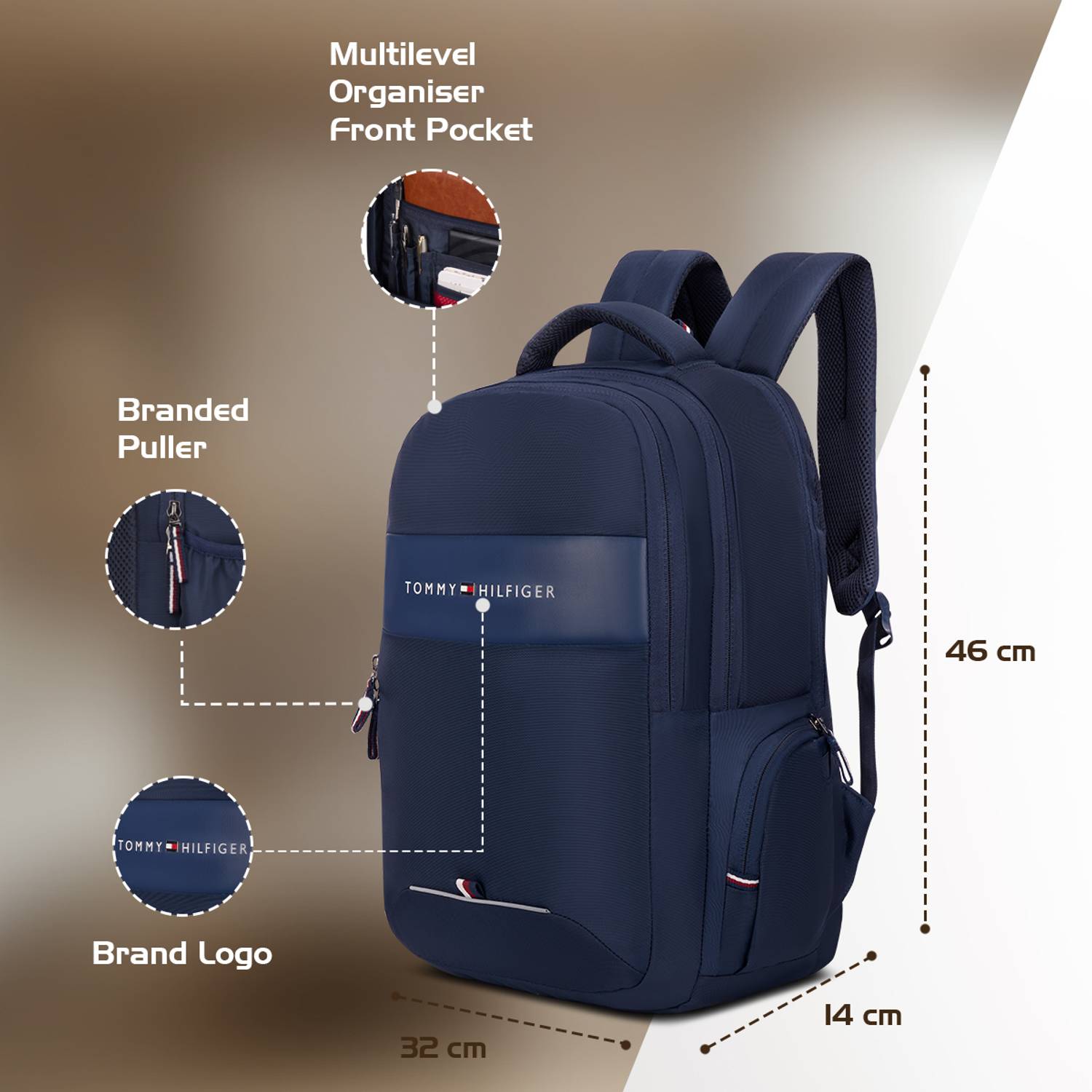 Tommy Hilfiger Joshua 21L Laptop Backpack - Image 4