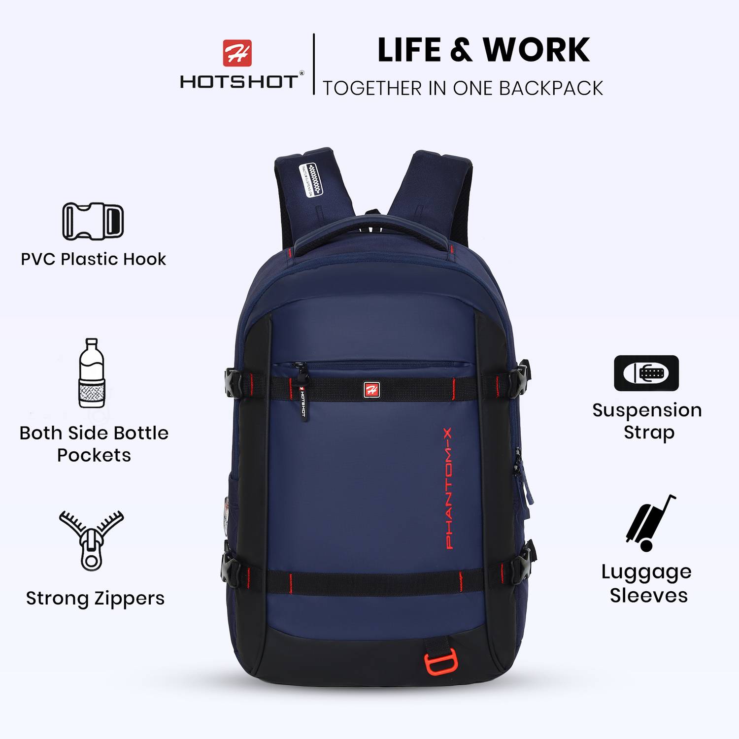 HOT SHOT Phantom-X Trolley Sleeve Backpack - Image 5
