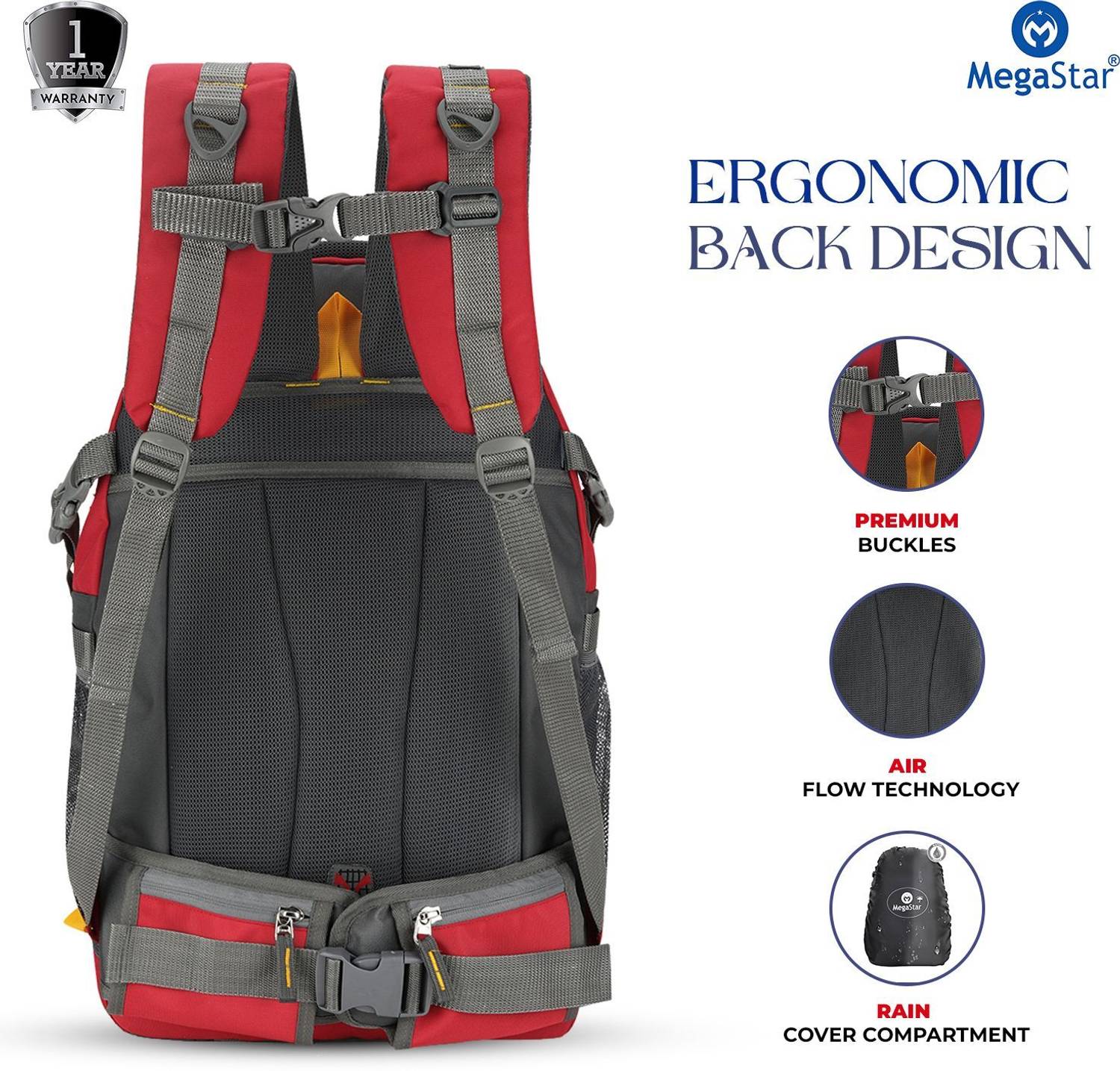 MegaStar Hammer 45L Waterproof Backpack - Image 3