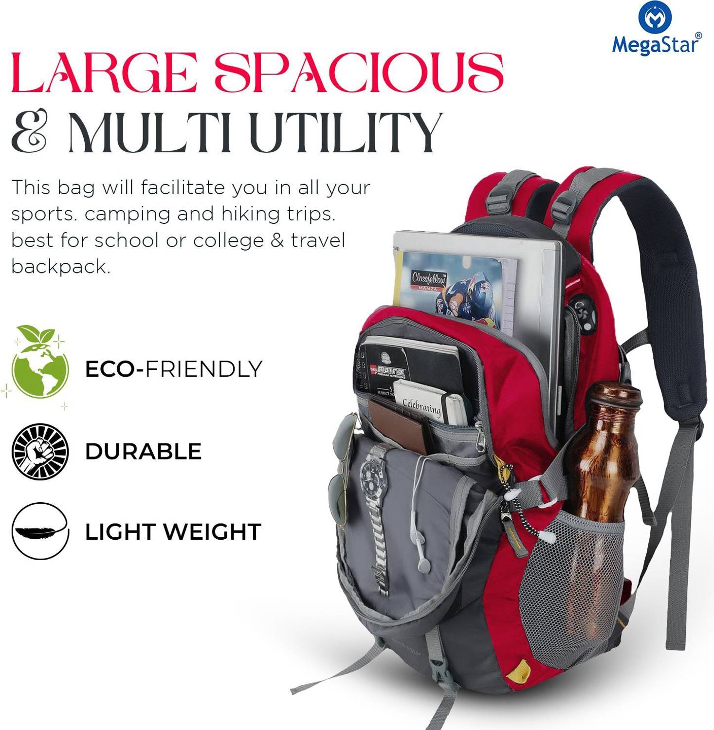 MegaStar Hammer 45L Waterproof Backpack - Image 5