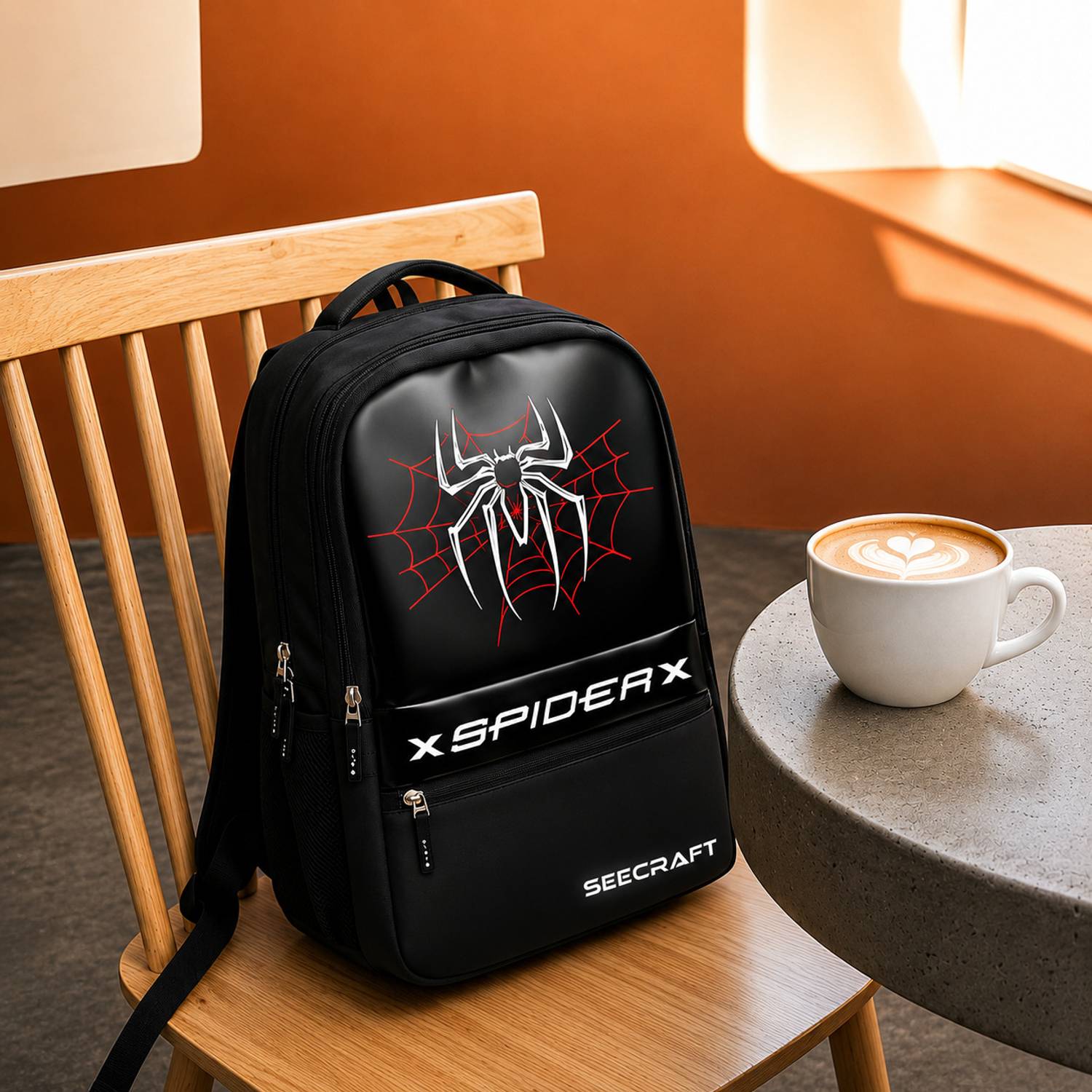SEE-CRAFT 35L Spider Print Backpack Pack of 35 - Image 5
