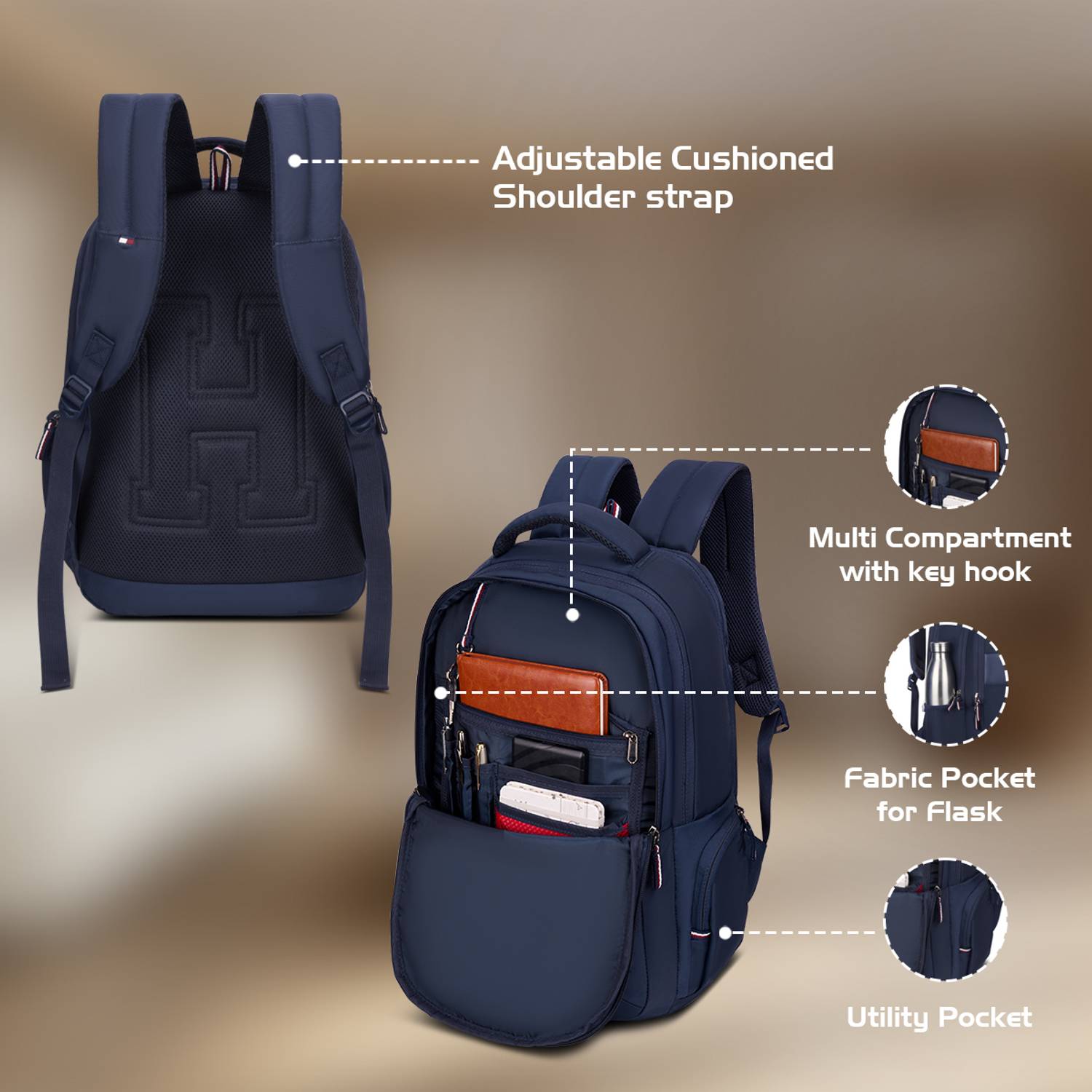 Tommy Hilfiger Joshua 21L Laptop Backpack - Image 5