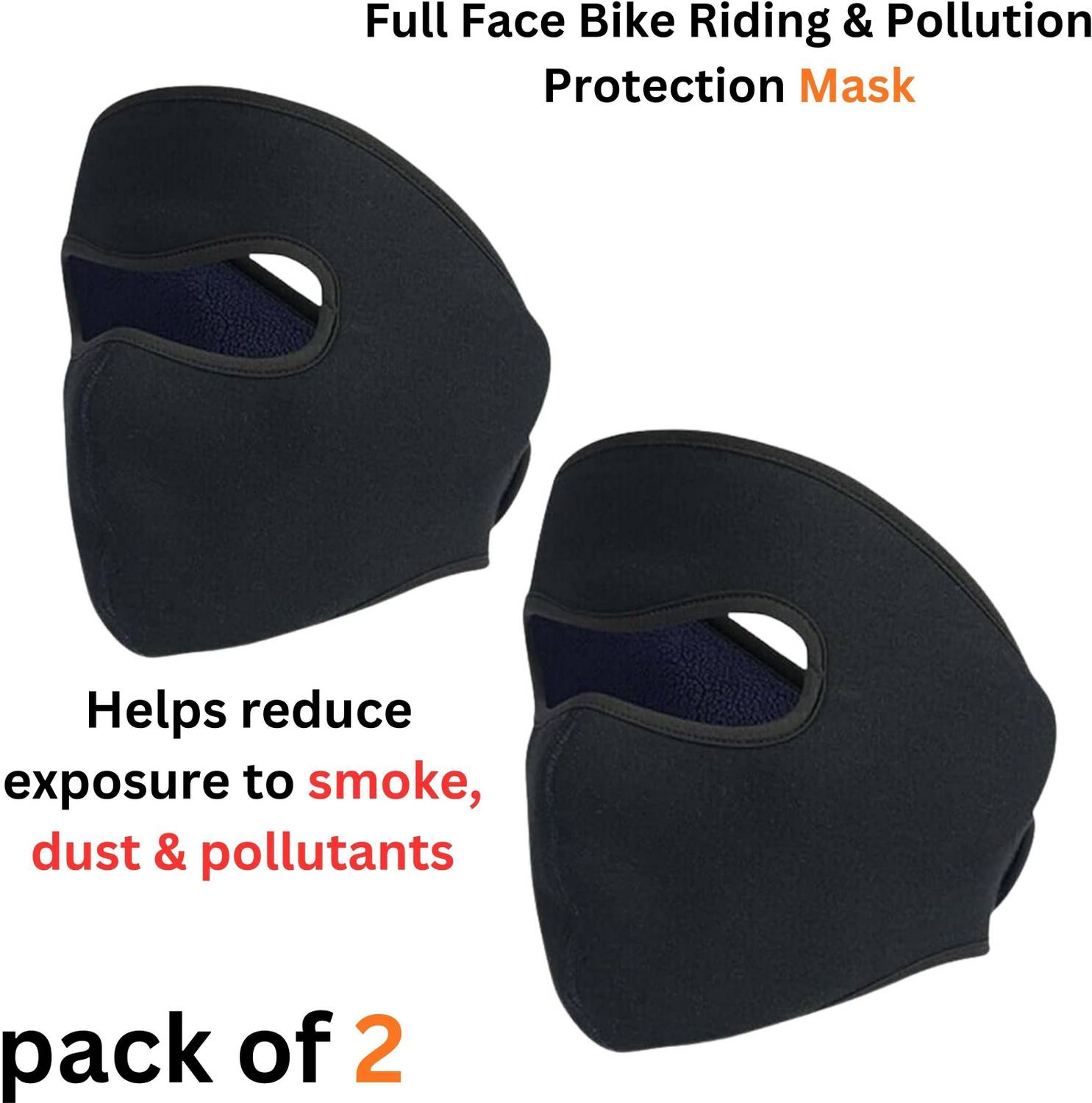 NEWEVA Black Bike Face Mask - Image 2
