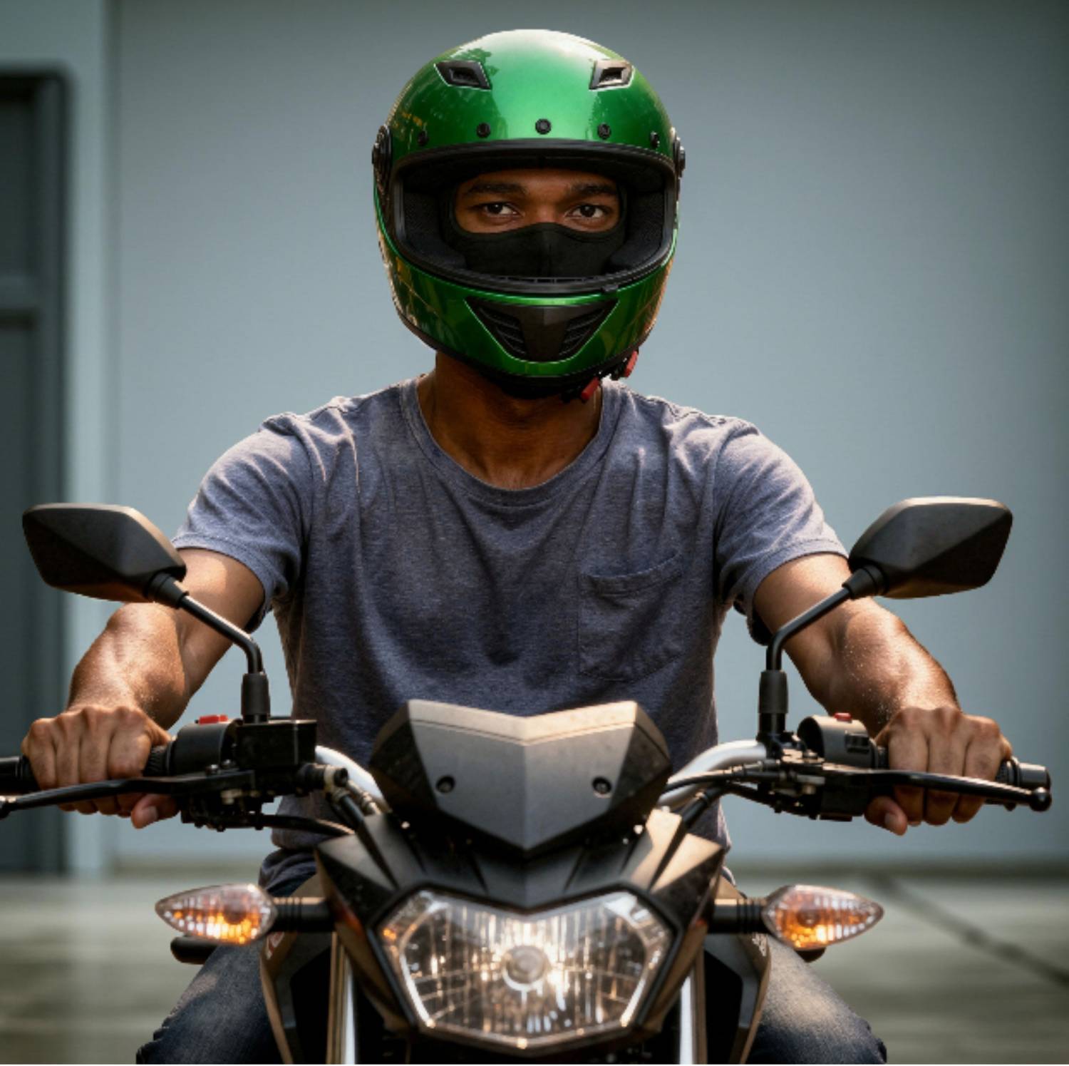 NEWEVA Black Bike Face Mask - Image 5