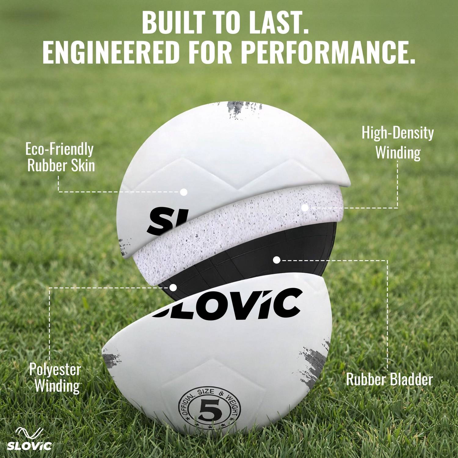 SLOVIC Durable Soccer Ball Size 5 - Image 2