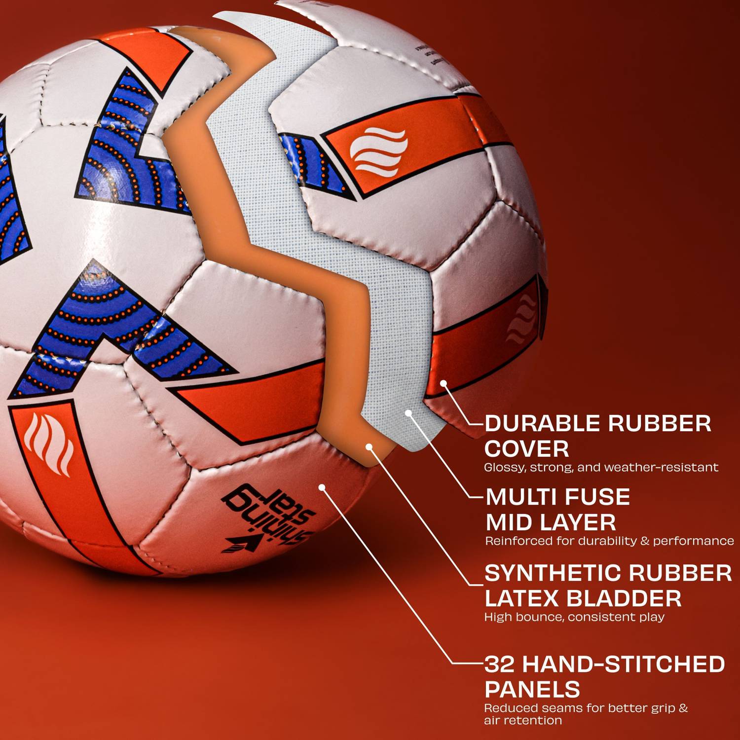 NIVIA Shining Star Football Size 5 - Image 4
