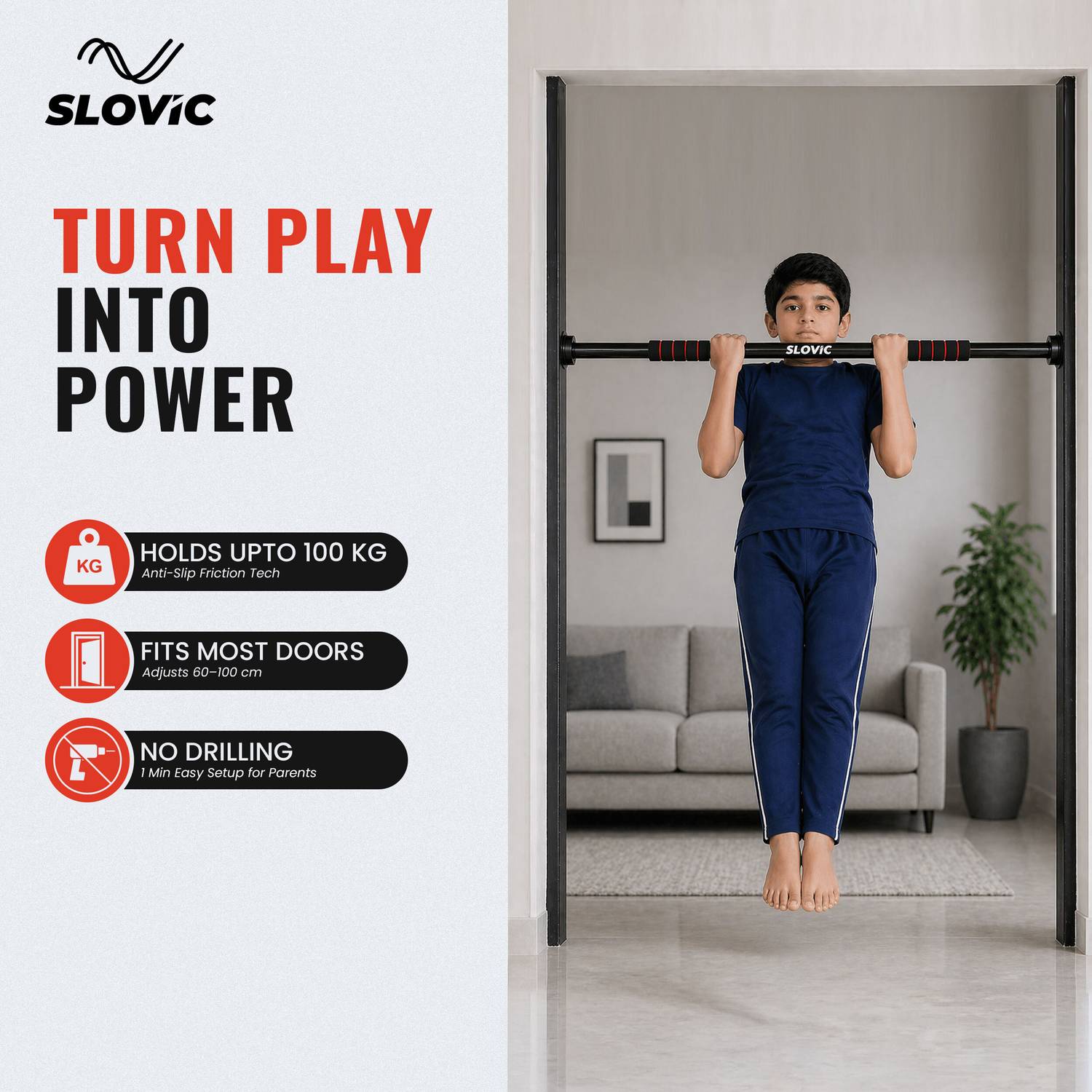 SLOVIC Home Workout Pull-up Bar 100 Kg - Image 3