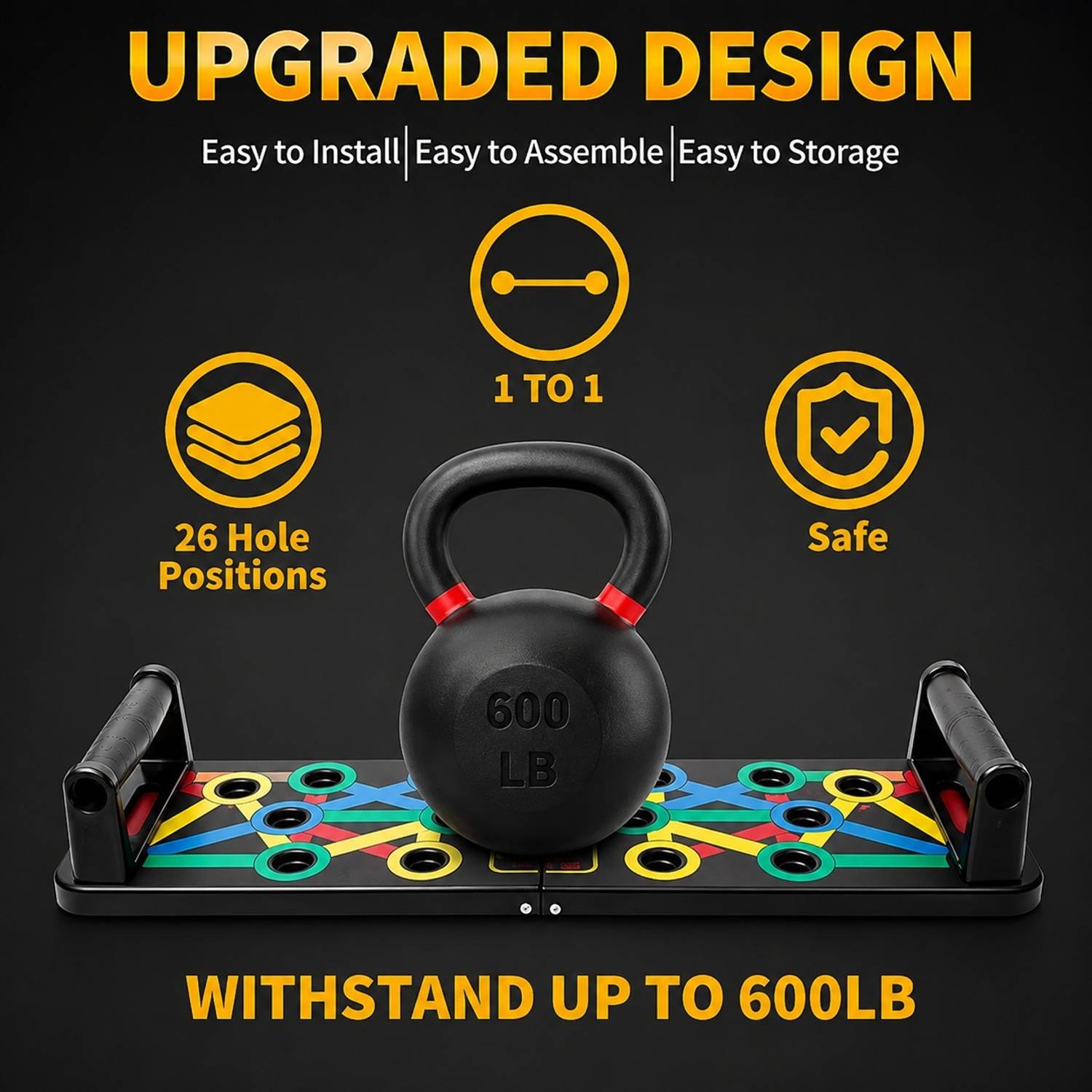 GJSHOP Stand Board Strong Grip Handle for Chest Press - Image 5