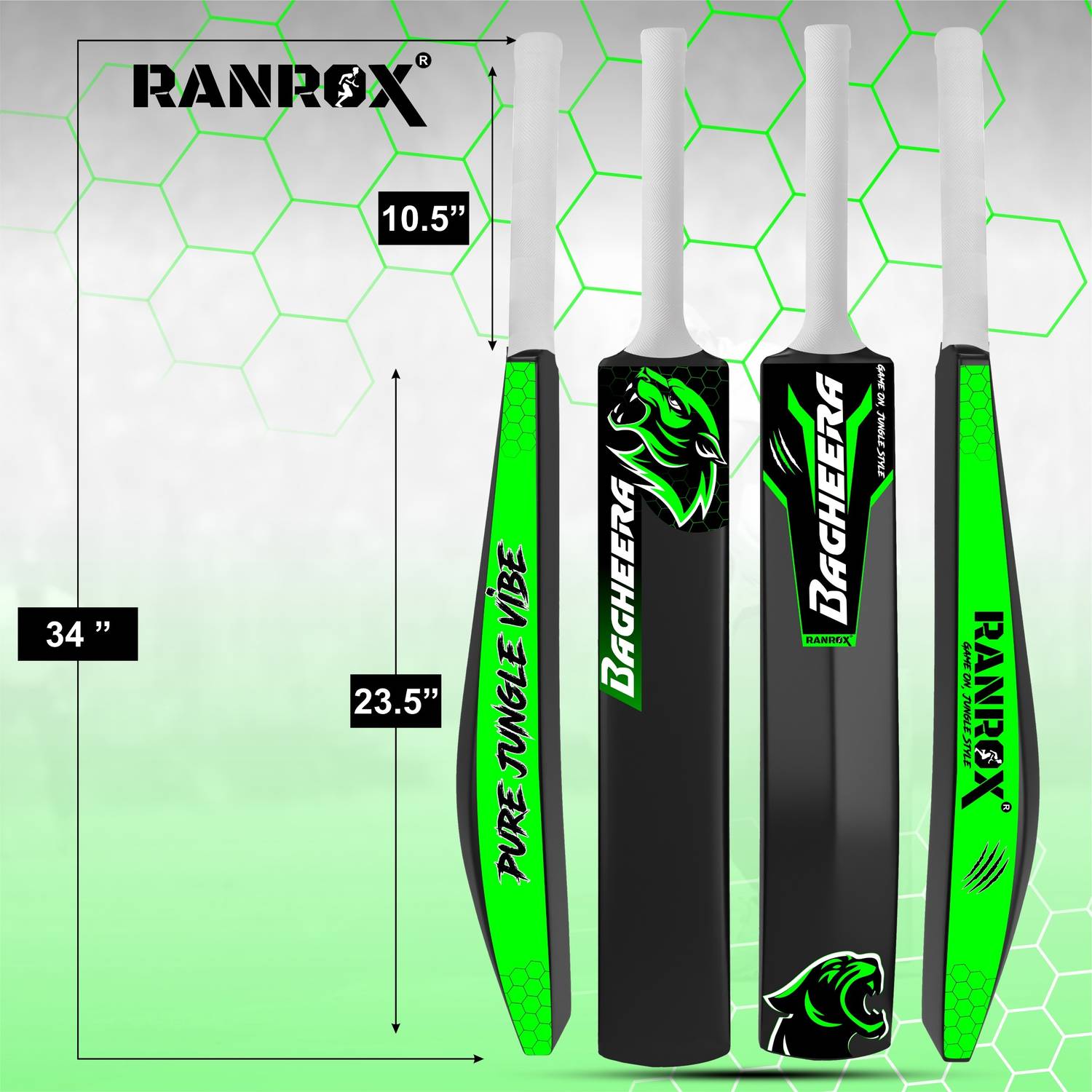 RANROX Bagheera Full Size Cricket Bat - Image 2