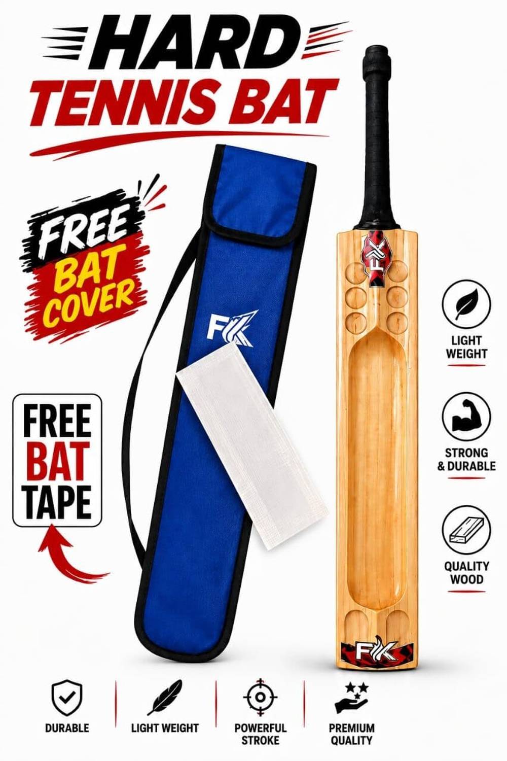 flavours of KASHMIR Scoop Design Cricket Bat - Image 4