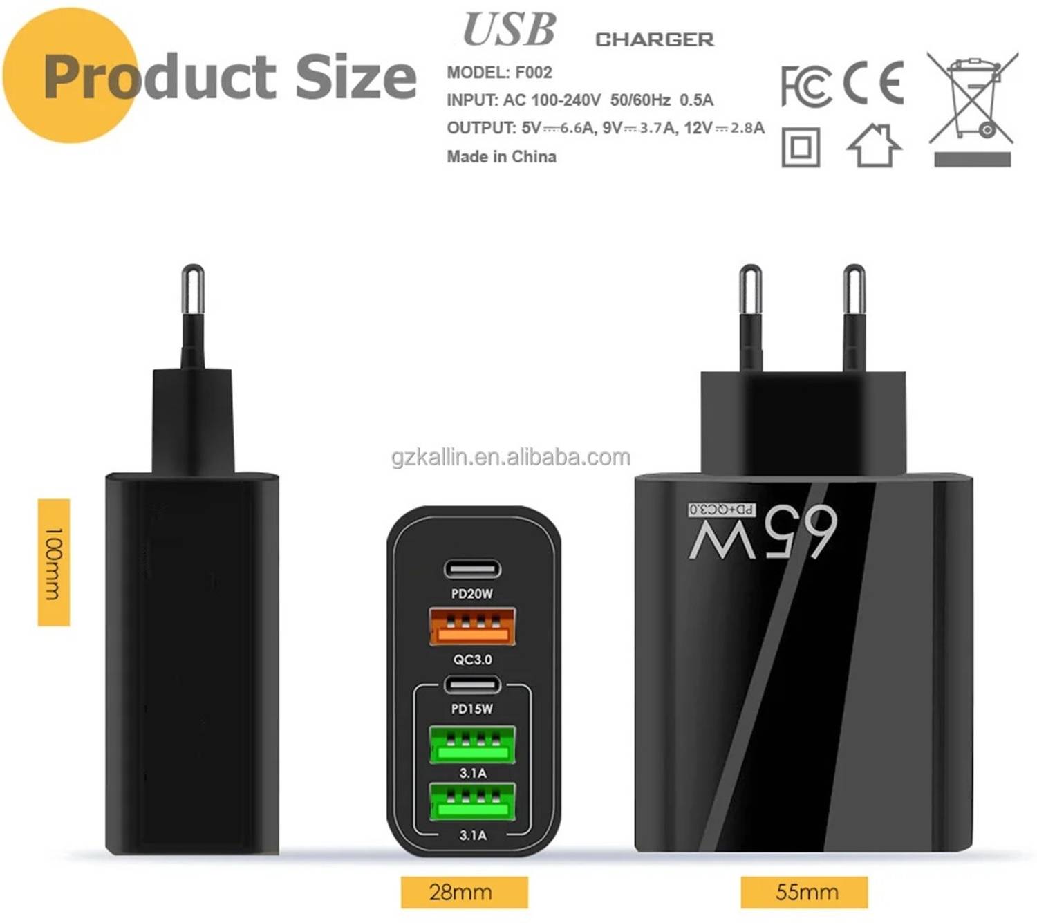 Life Like 65W Qualcomm 3.0 Wall Charger - Image 5