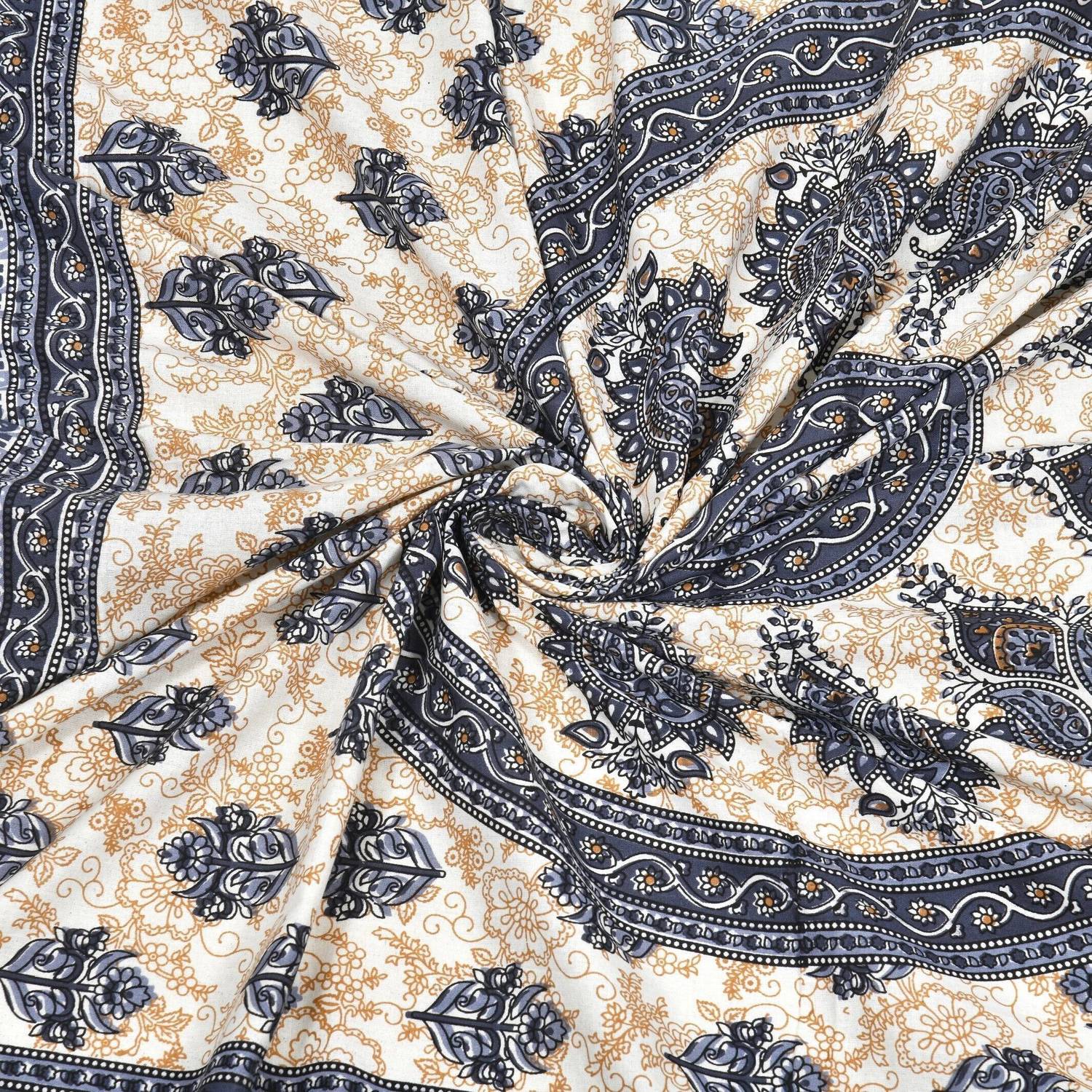 Leo Creation 144 TC Cotton Double Jaipuri Prints Bedsheet - Image 2