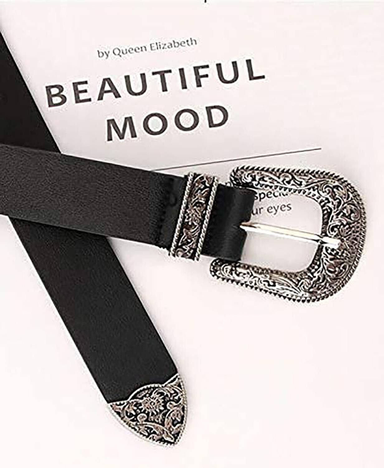 SYGA Women Casual Black Leather Belt - Image 3