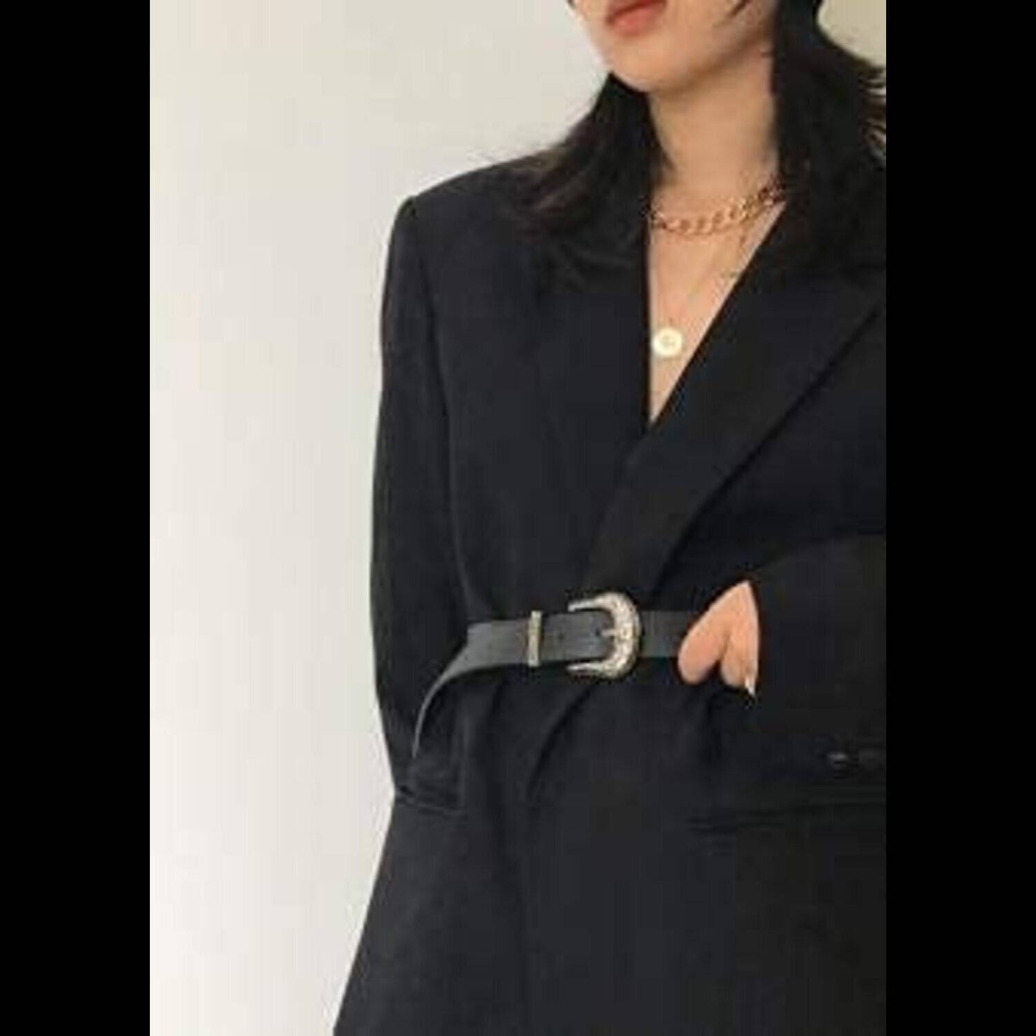 SYGA Women Casual Black Leather Belt - Image 2