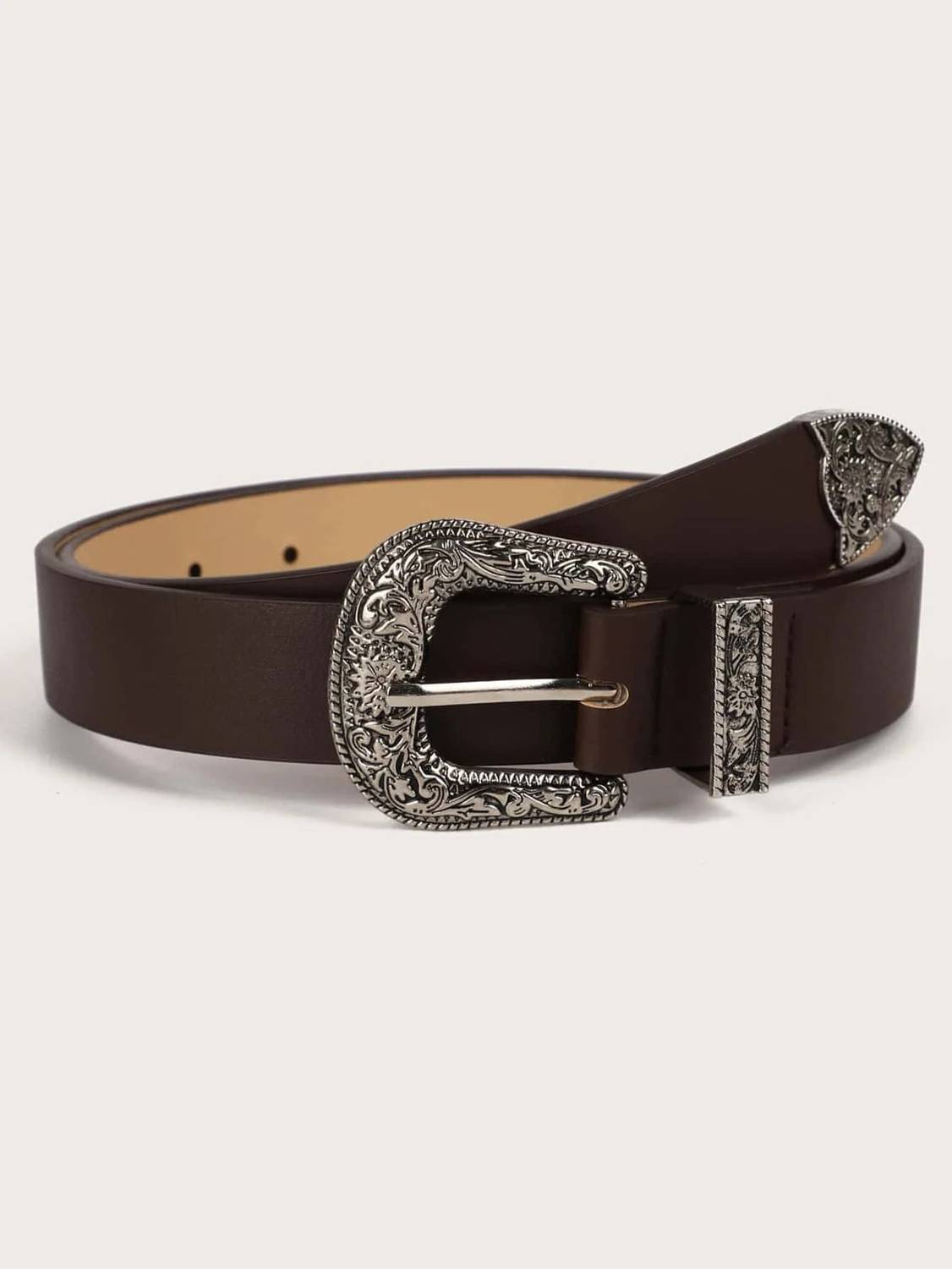 SYGA Women Brown Genuine Leather Belt
