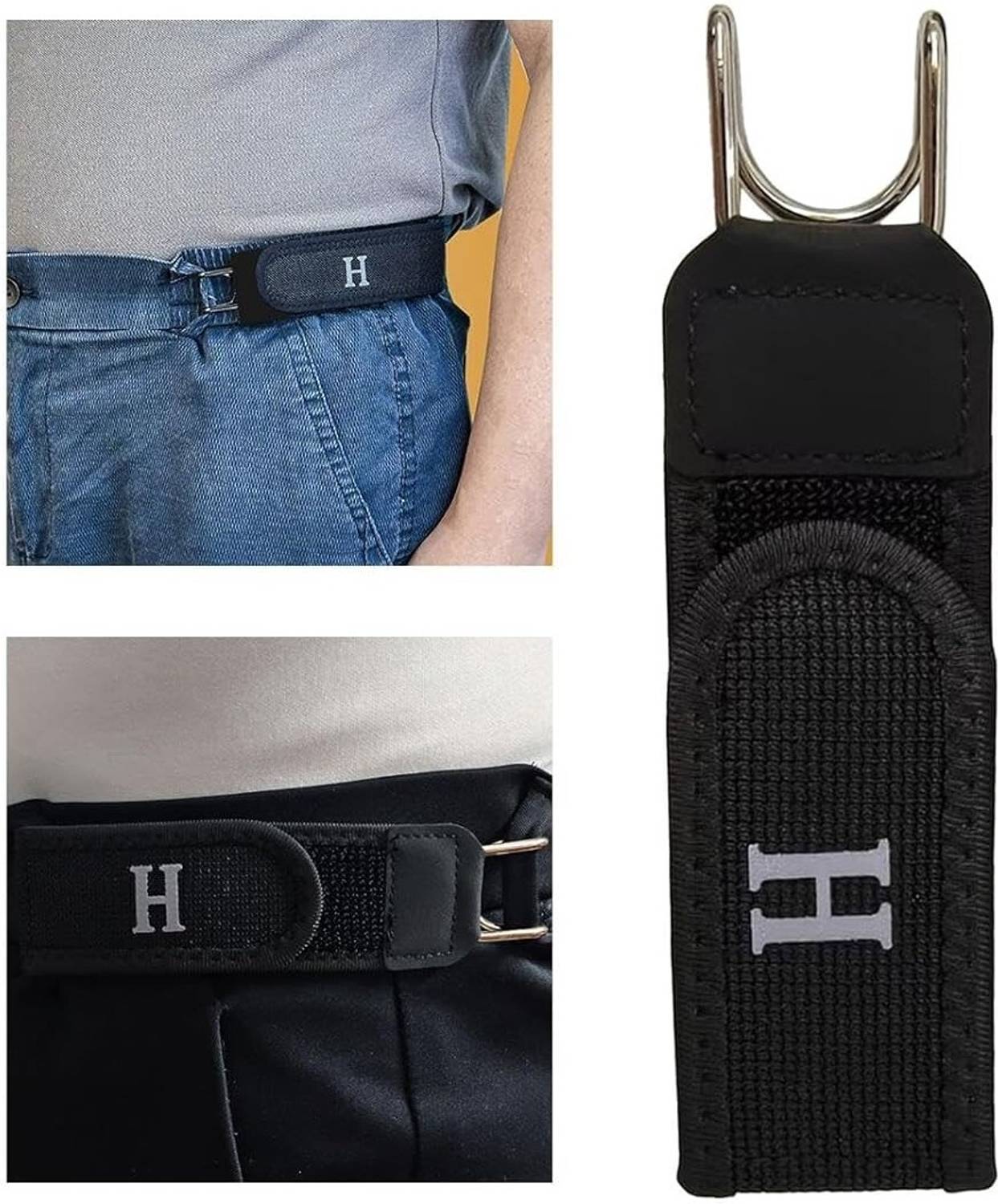 Troliver Black Fabric Belt for Men & Women - Image 4
