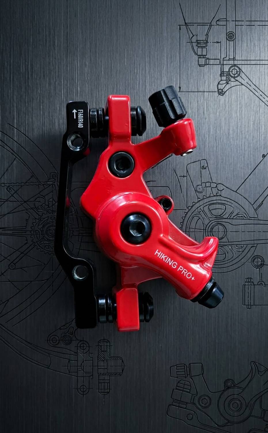 GYRATE Red Black Disc Brake Caliper F160/R140 - Image 3