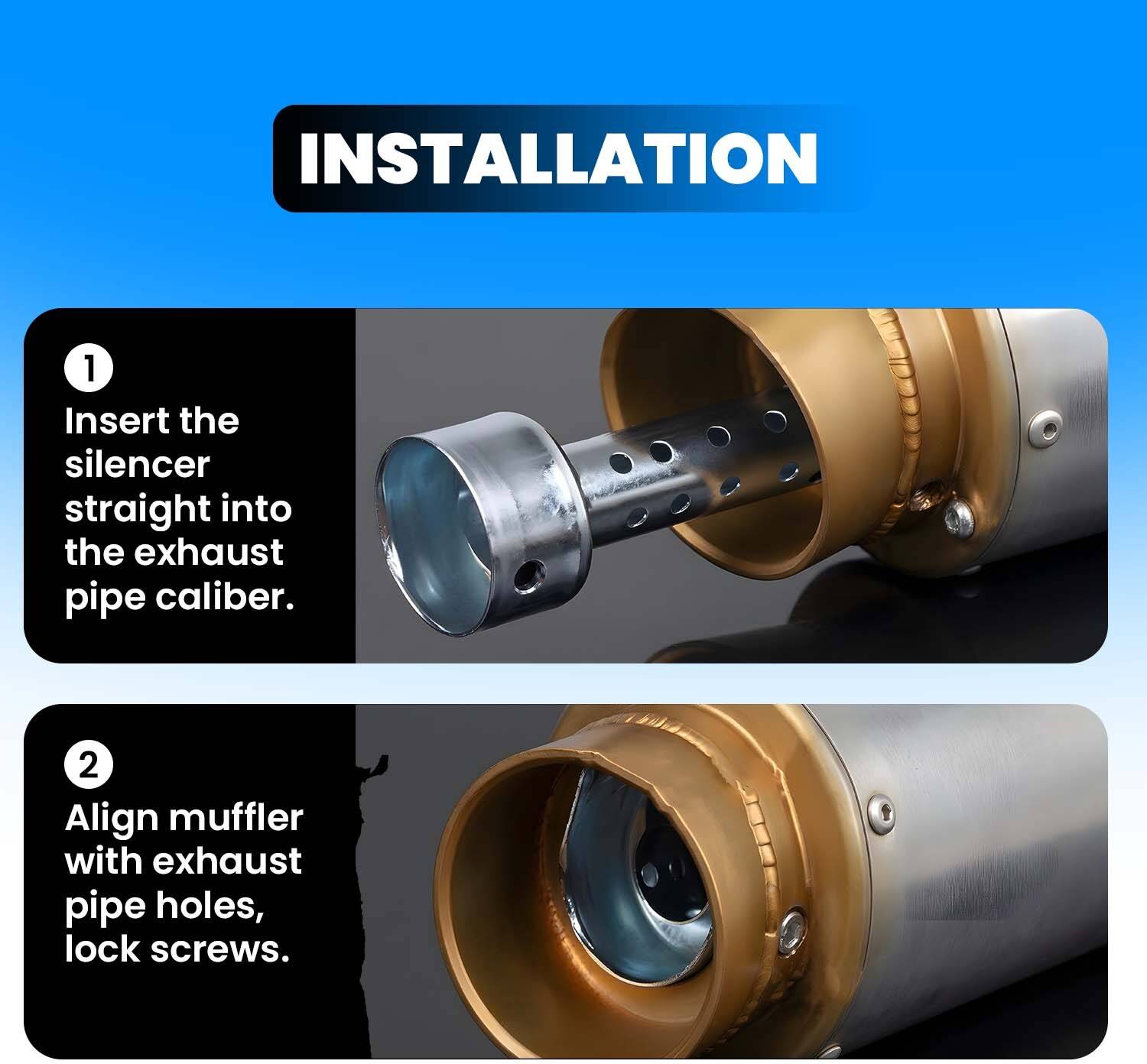 Moto Genius Universal DB Killer Bike Exhaust - Image 5